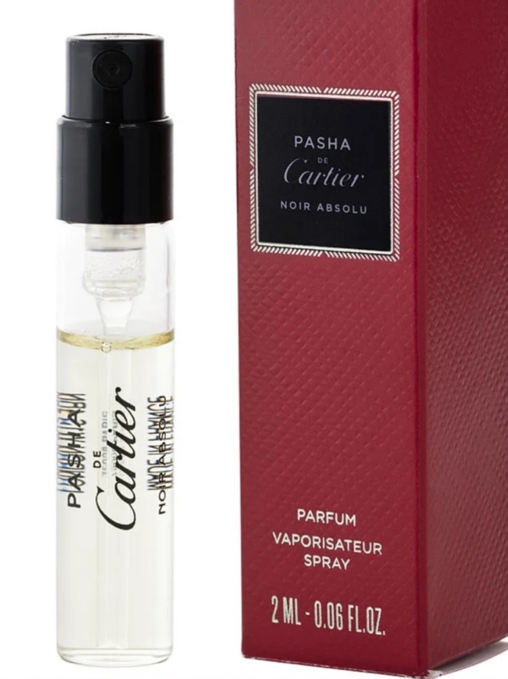 PASHA DE CARTIER EDITION NOIRE 2 ml travel sampler spray new